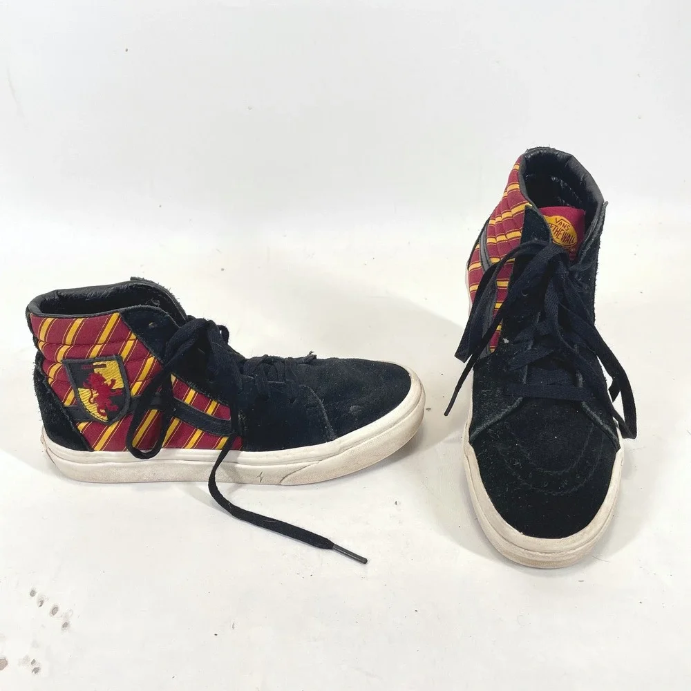 Vans Sk8-Hi Harry Potter Gryffindor Black Red Kids Size 3.0 High Top Sneakers